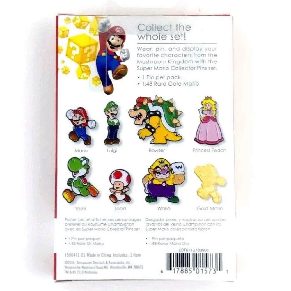 Super Mario Collector Enamel Pins Nintendo Toad Bowser Yoshi* one random pin box - Picture 4 of 11